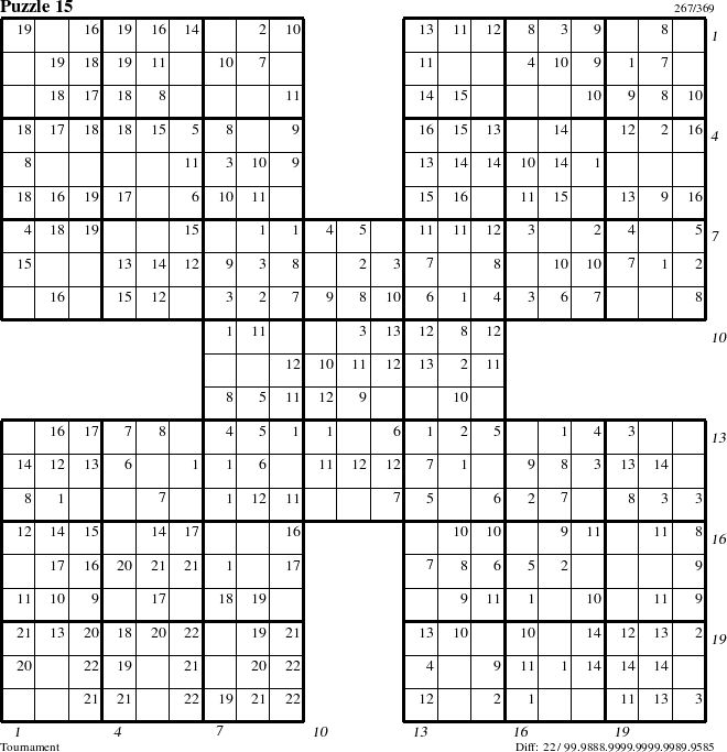 Step-by-Step Instructions for Puzzle 15 with all 22 steps marked