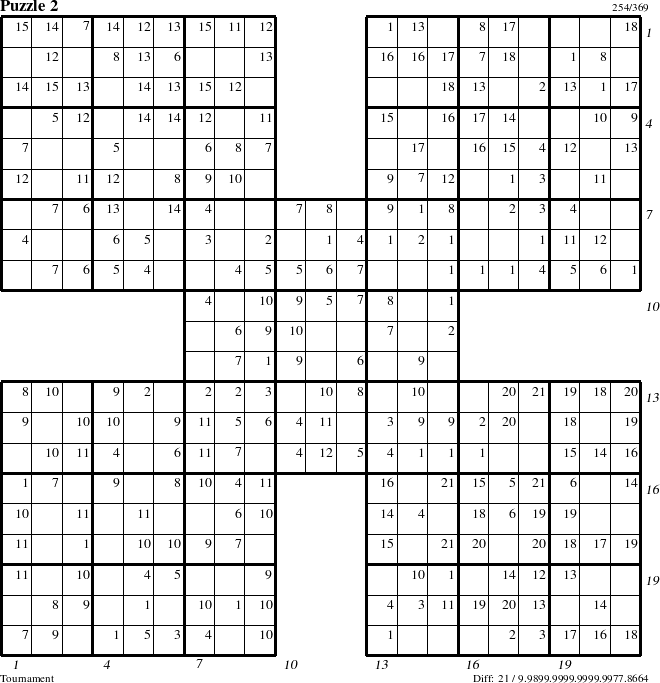 Step-by-Step Instructions for Puzzle 2 with all 21 steps marked