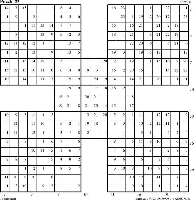 Step-by-Step Instructions for Puzzle 23 with all 23 steps marked