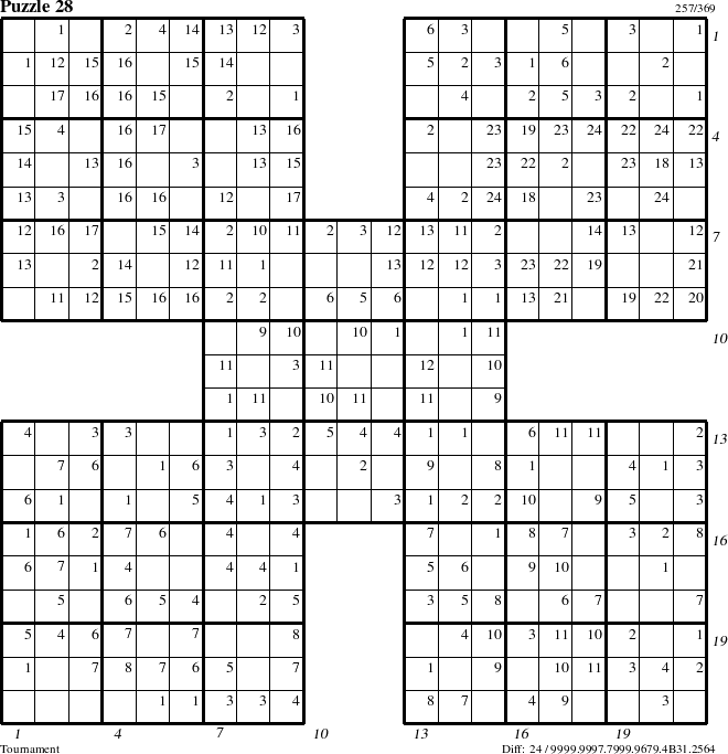 Step-by-Step Instructions for Puzzle 28 with all 24 steps marked