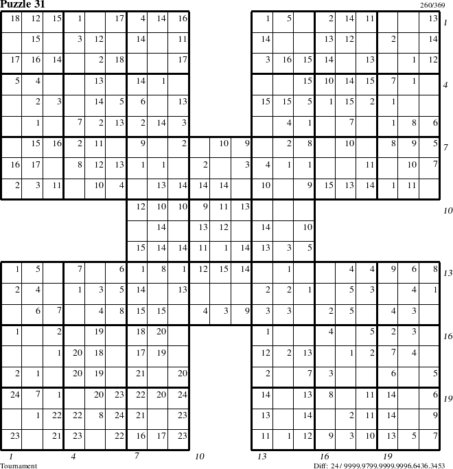 Step-by-Step Instructions for Puzzle 31 with all 24 steps marked