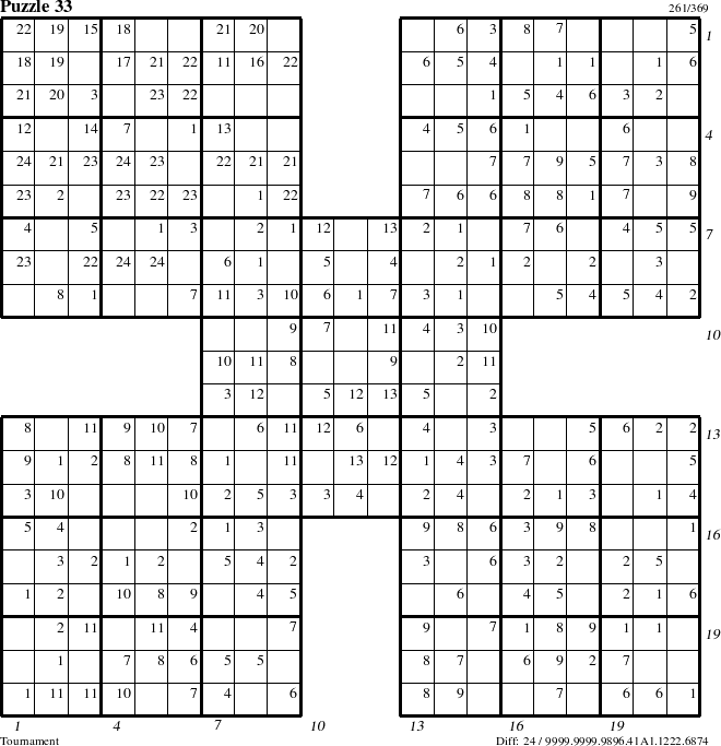 Step-by-Step Instructions for Puzzle 33 with all 24 steps marked