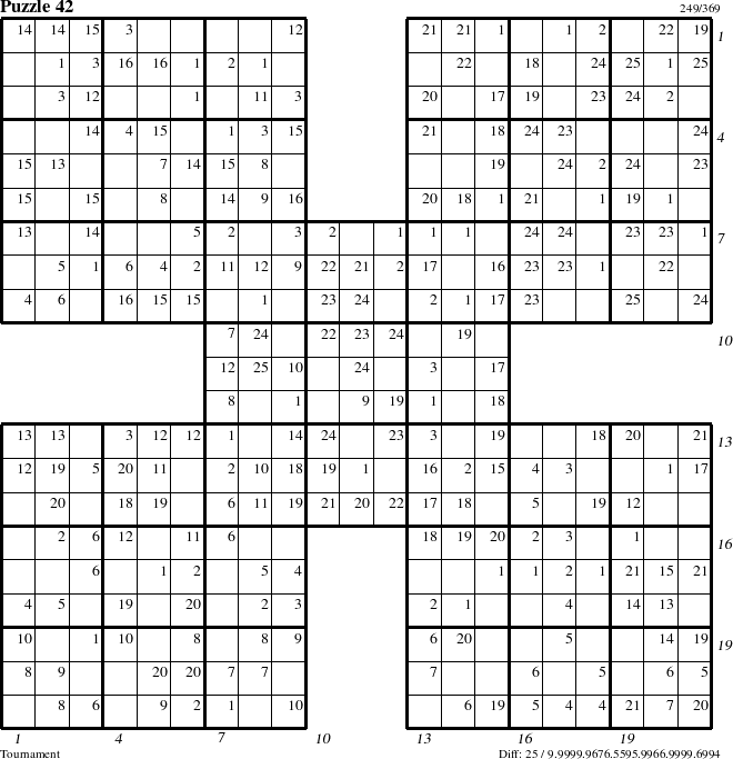 Step-by-Step Instructions for Puzzle 42 with all 25 steps marked