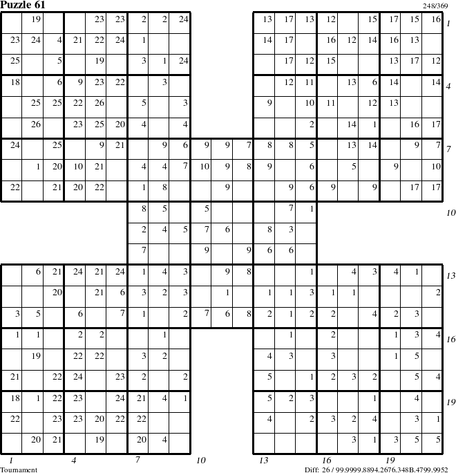 Step-by-Step Instructions for Puzzle 61 with all 26 steps marked