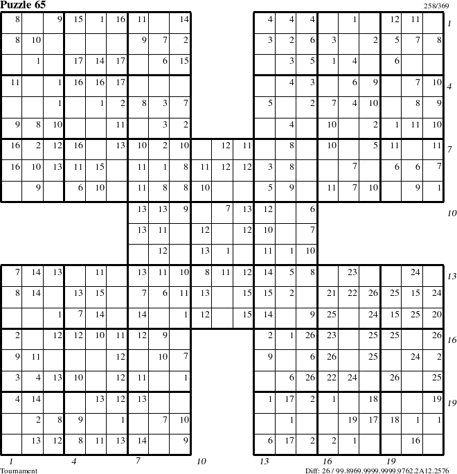 Step-by-Step Instructions for Puzzle 65 with all 26 steps marked