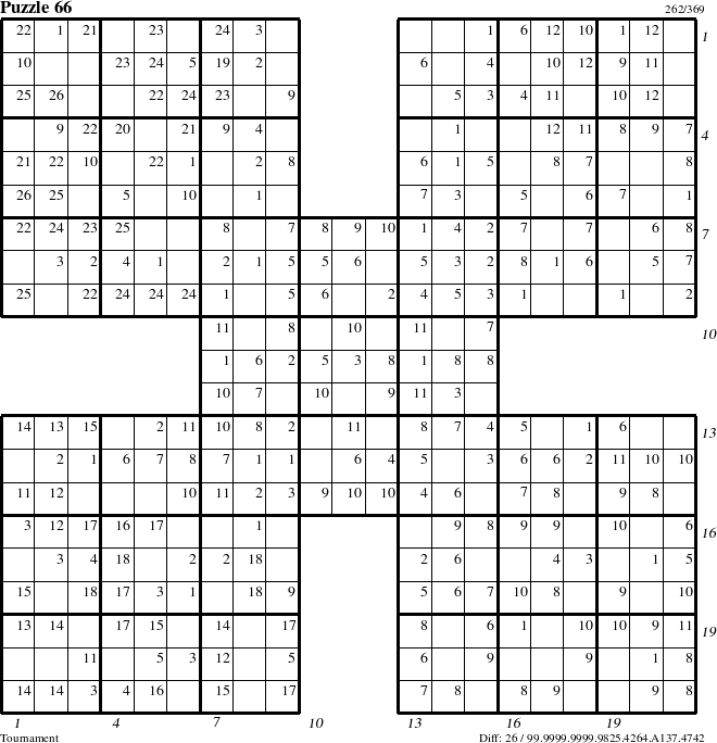 Step-by-Step Instructions for Puzzle 66 with all 26 steps marked