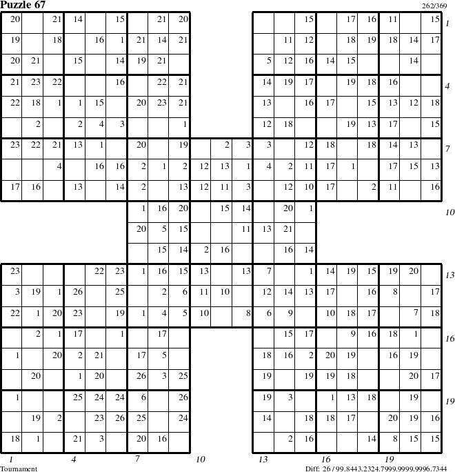 Step-by-Step Instructions for Puzzle 67 with all 26 steps marked