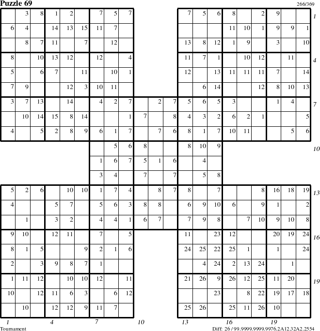 Step-by-Step Instructions for Puzzle 69 with all 26 steps marked