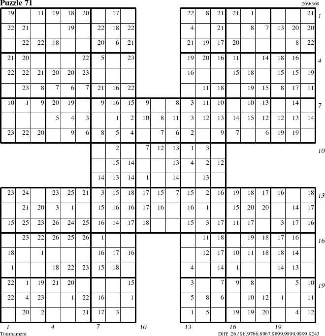 Step-by-Step Instructions for Puzzle 71 with all 26 steps marked