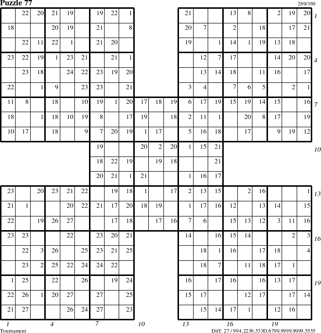 Step-by-Step Instructions for Puzzle 77 with all 27 steps marked