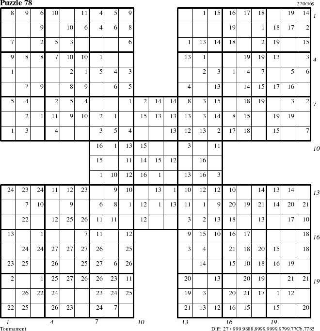 Step-by-Step Instructions for Puzzle 78 with all 27 steps marked