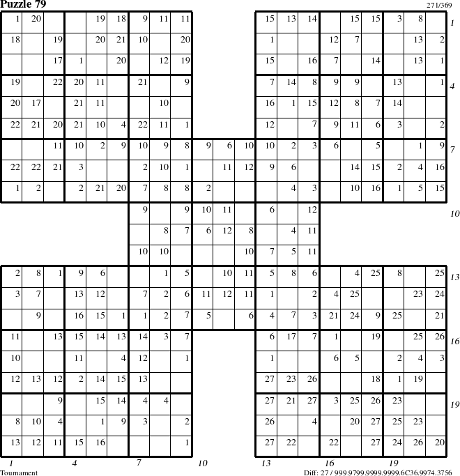 Step-by-Step Instructions for Puzzle 79 with all 27 steps marked