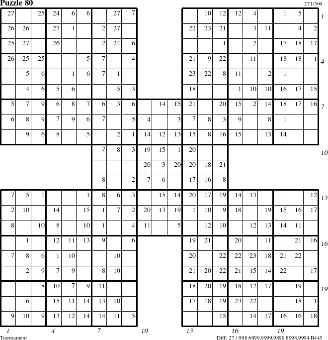 Step-by-Step Instructions for Puzzle 80 with all 27 steps marked