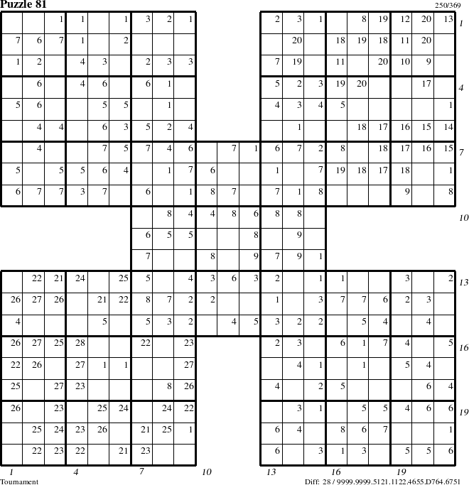 Step-by-Step Instructions for Puzzle 81 with all 28 steps marked