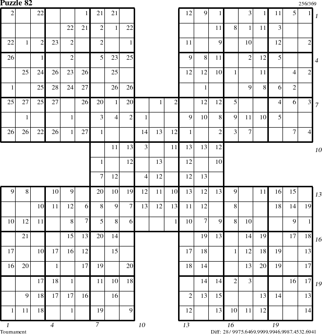 Step-by-Step Instructions for Puzzle 82 with all 28 steps marked