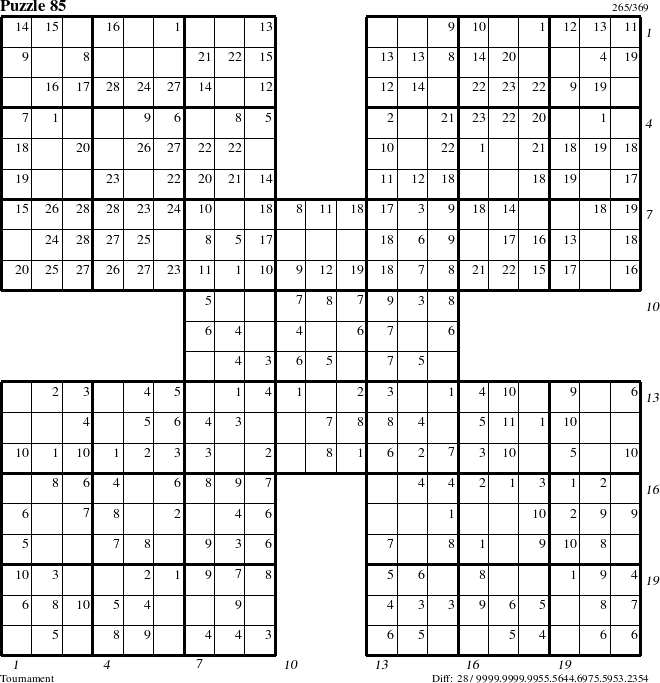 Step-by-Step Instructions for Puzzle 85 with all 28 steps marked