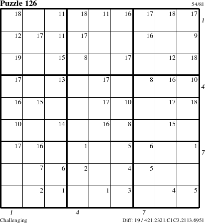 Step-by-Step Instructions for Puzzle 126 with all 19 steps marked