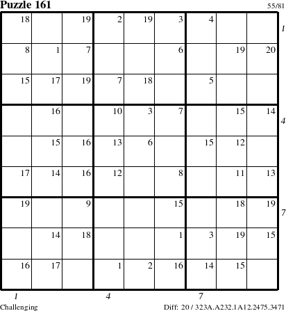 Step-by-Step Instructions for Puzzle 161 with all 20 steps marked