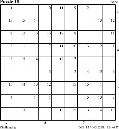 Step-by-Step Instructions for Puzzle 18 with all 15 steps marked