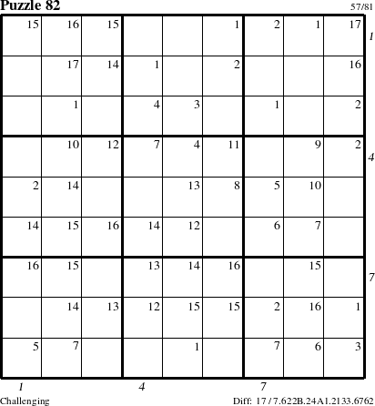 Step-by-Step Instructions for Puzzle 82 with all 17 steps marked