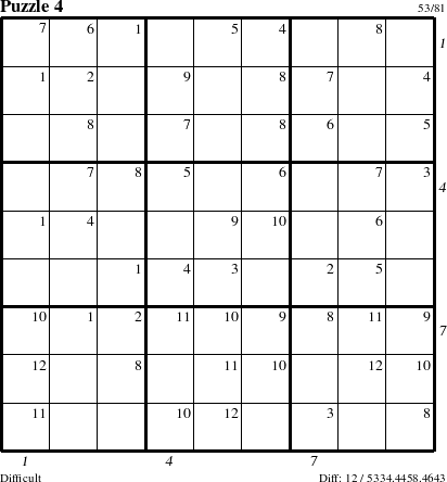 Step-by-Step Instructions for Puzzle 4 with all 12 steps marked